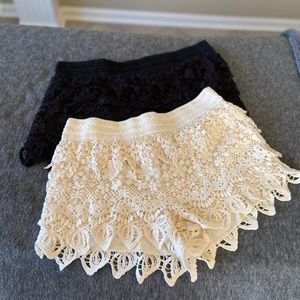 Two No Boundaries crochet shorts! Size large